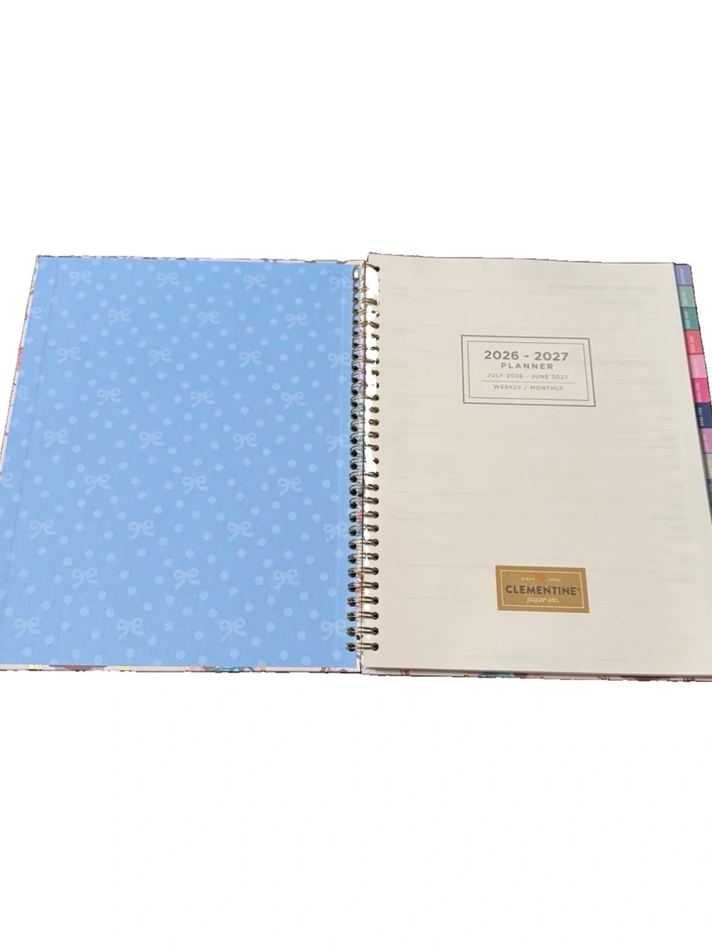 Clementine Paper inc. 12 month Large Size Planner 11x9”Pink Floral 2026-2027